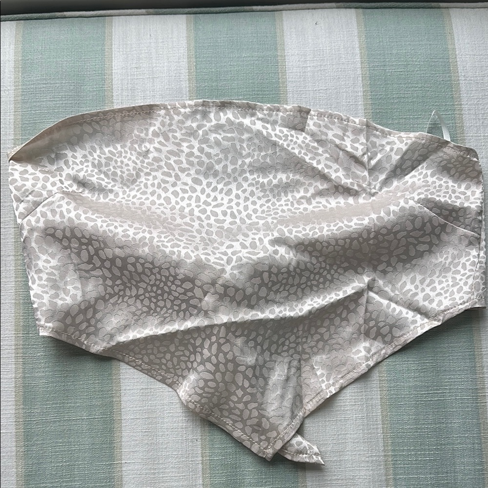 Cream Leopard Print Crop Top